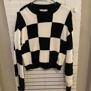 Mango Check Women’s Sweater - Very lightly worn